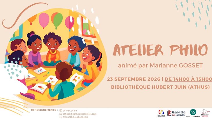 Conférences Atelier Philo septembre la bibliothèque
