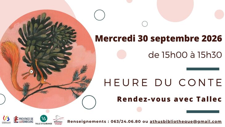 Spectacles Heure conte la bibliothèque d Athus | avec Tallec