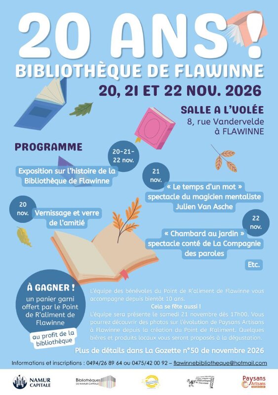 Spectacles 20 de bibliothèque