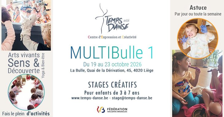 Stages,cours Stage enfant Multibulle - Multi arts Sens & Découvertes Yoga & Bien-être