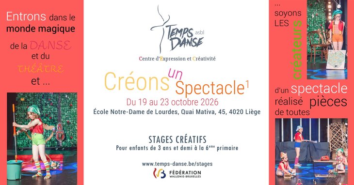 Stages,cours Stage enfant Créons Spectacle Danse & Théâtre