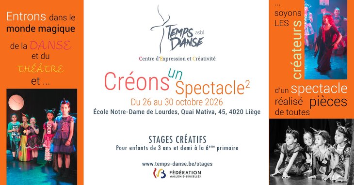 Stages,cours Stage enfant Créons Spectacle Danse & Théâtre