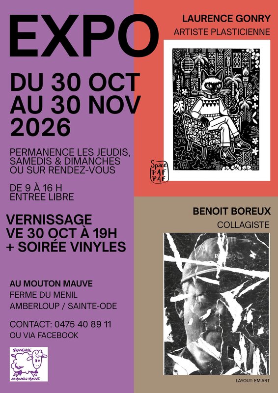 Expositions Laurence Gonry (artiste plasticienne) Benoit Boreux (collagiste)