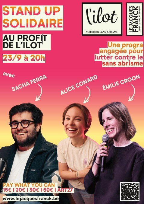 Spectacles Une soirée stand-up solidaire profit L’Ilot