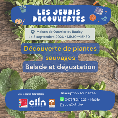 Loisirs Jeudi la Découverte : plantes sauvages