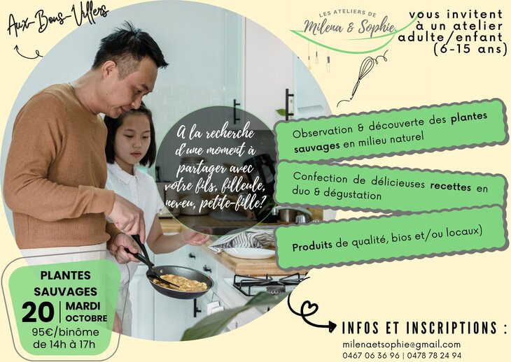 Stages,cours Découvre cuisine plantes sauvages adulte/enfant