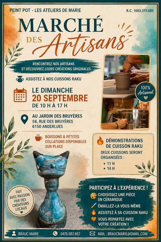 Loisirs Marché Artisans - démonstration cuisson Raku