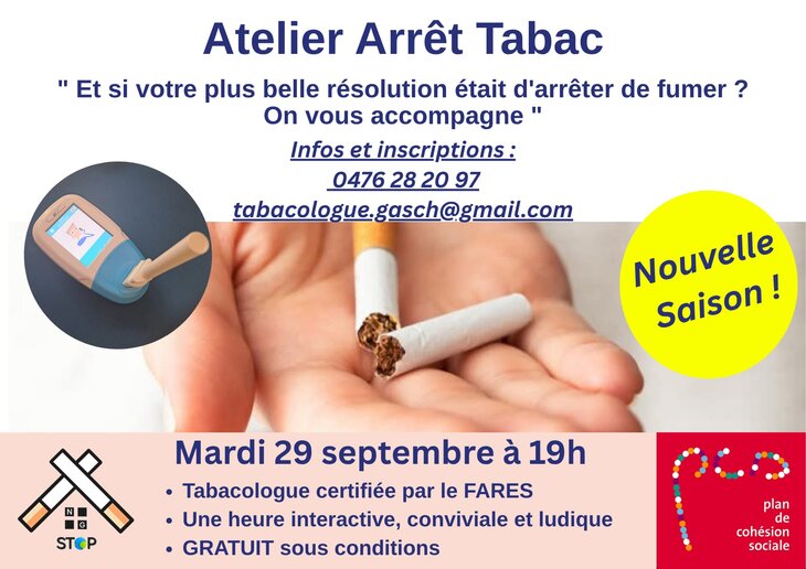 Stages,cours Atelier   Marre fumer vapoter ?  