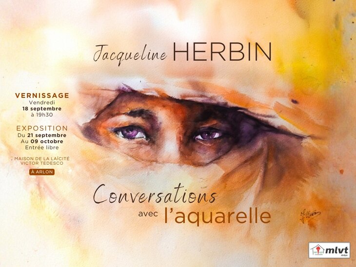 Expositions Vernissage - Jacqueline Herbin - Conversations avec l aquarelle