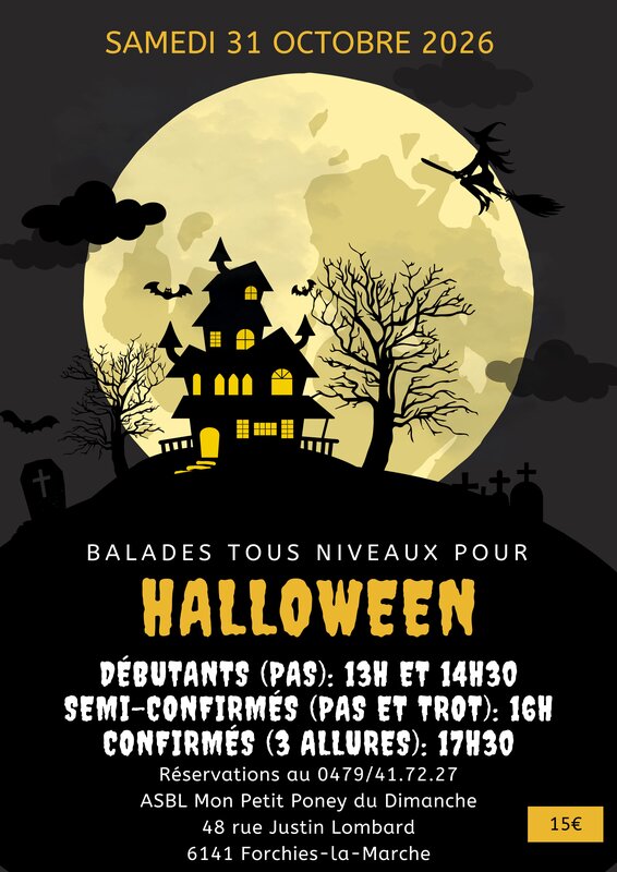 Loisirs Balade d Halloween cheval dans rues Forchies