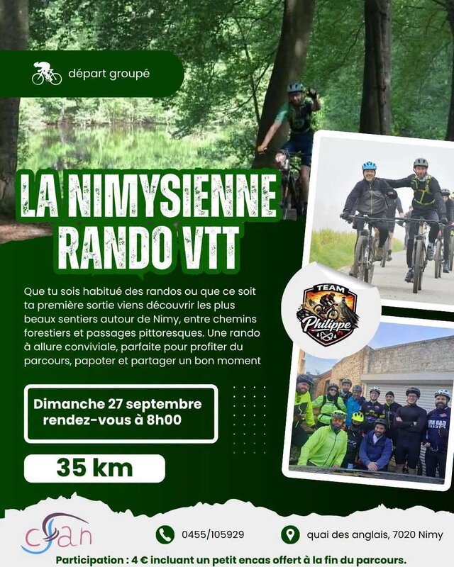 Loisirs La Nimysienne, rando Vtt