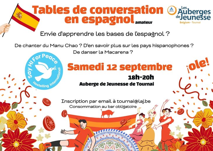 Stages,cours Table conversation Espagnol