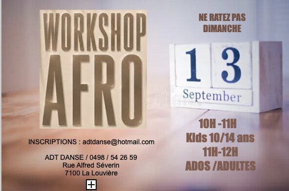 Stages,cours Workshop danse afro