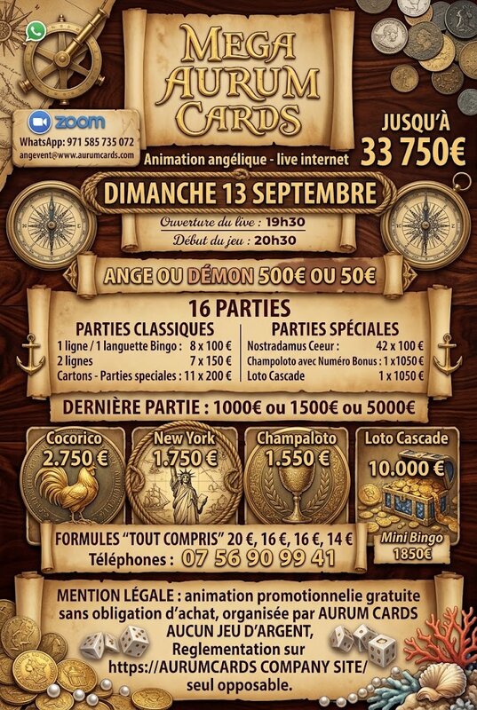 Loisirs Méga Aurum Cards