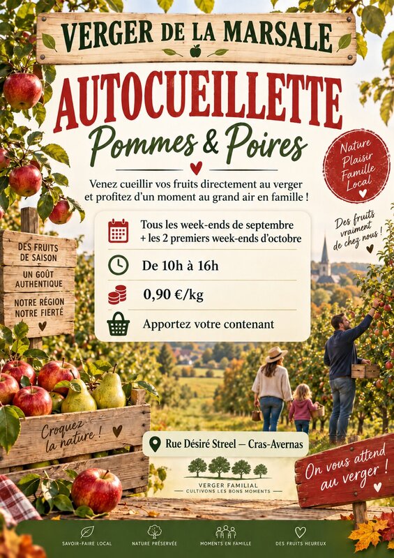 Loisirs Autocueillette Verger la Marsale