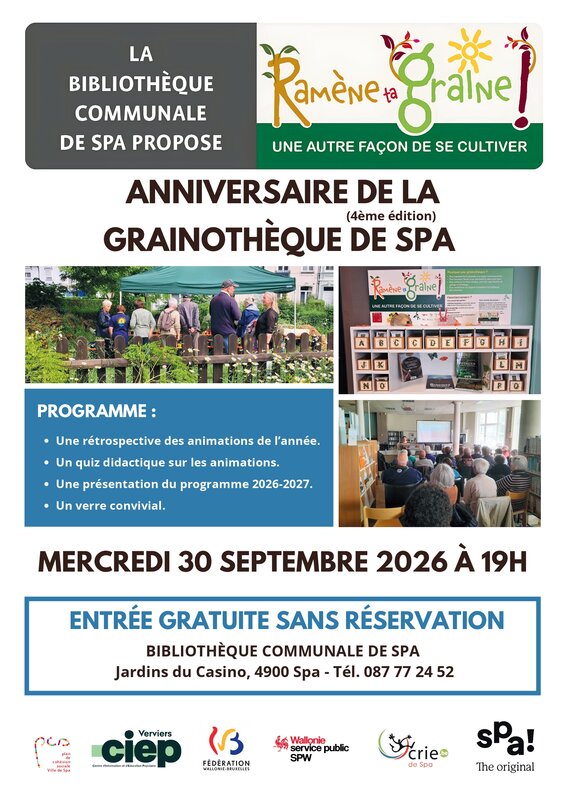 Conférences Atelier Grainothèque : Anniversaire