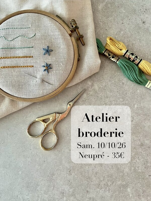 Stages,cours Atelier broderie (Initiation)