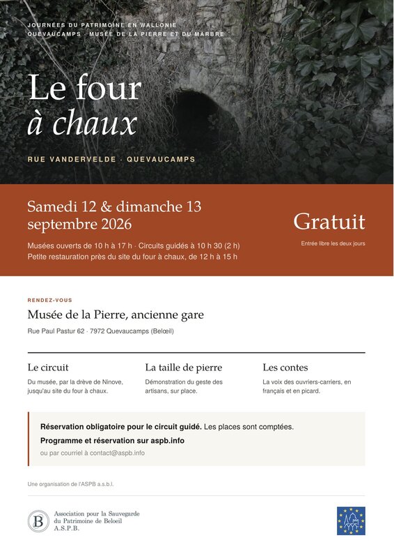 Loisirs Journées Patrimoine : la découverte four chaux Quevaucamps