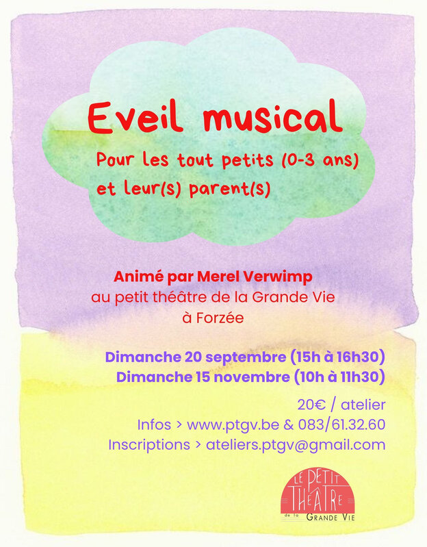 Stages,cours Eveil musical pour touts petits leurs parents)
