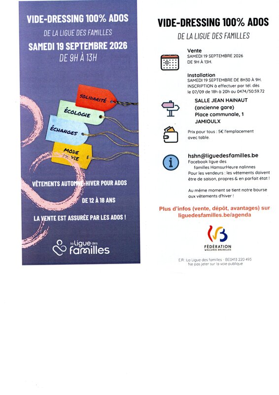 Loisirs Vide dressing 100% ados