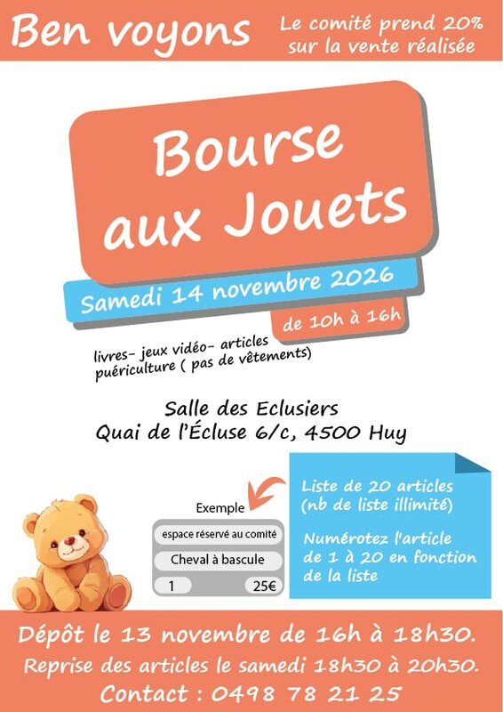 Loisirs Bourse jouets la Maison Eclusiers (Ben-Ahin)