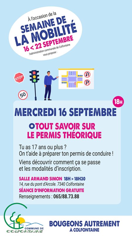 Conférences Séance d information  Permis théorique 