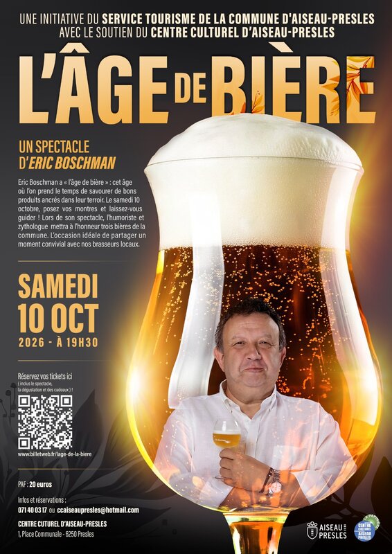 Spectacles L âge Bière Eric Boschman