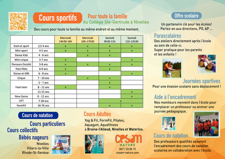 Stages,cours Multisports - Mini-sports - Football - Sports raquettes - Psychomotricité - ...