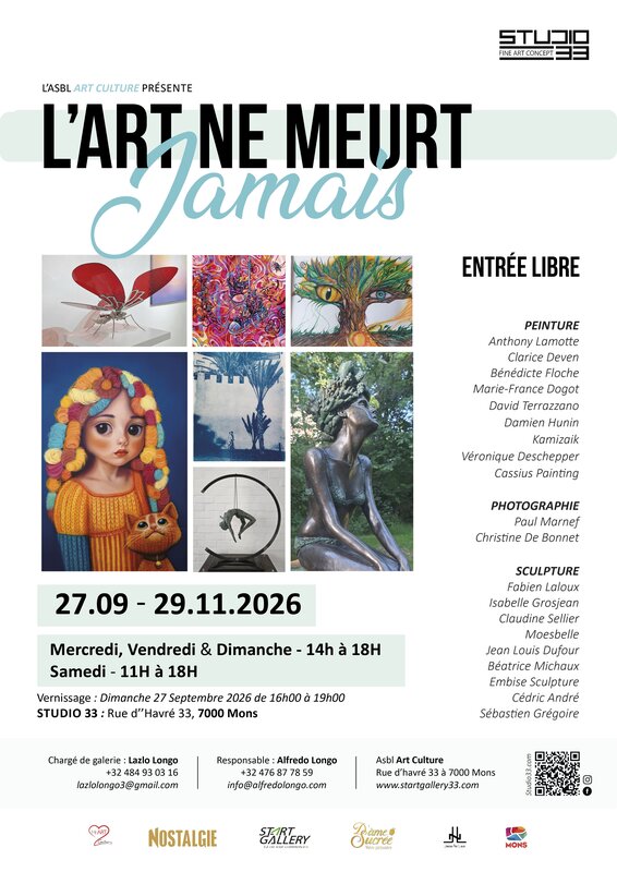 Expositions L’Art meurt jamais  Exposition collective Studio 33