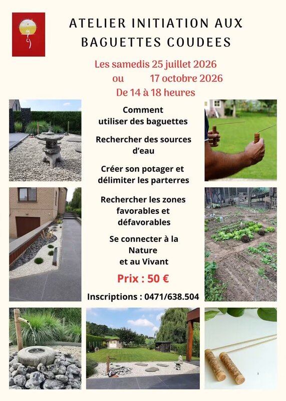Stages,cours Initiation baguettes coudées géobiologie