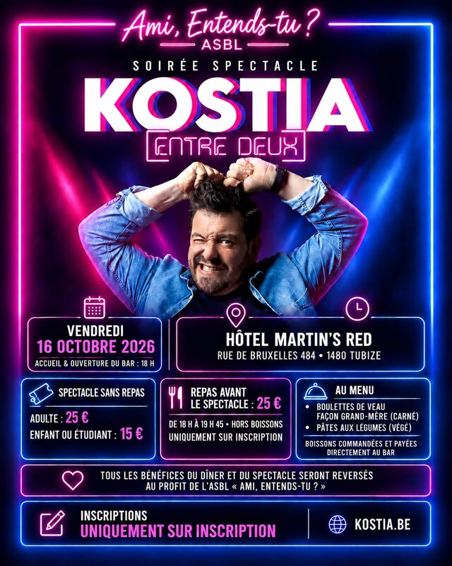 Spectacles Soirée spectacle - Kostia : Entre deux