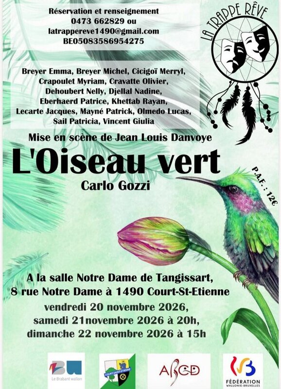 Spectacles L Oiseau Vert Carlo Gozzi La trappe rêve
