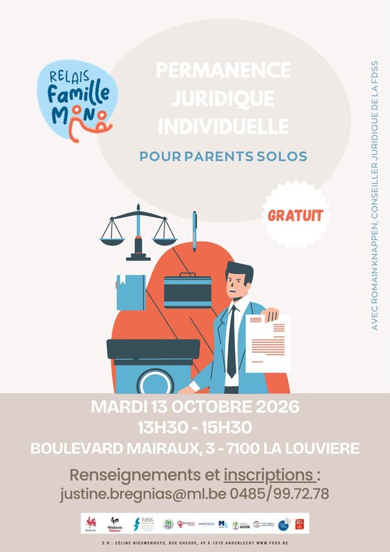 Conférences Relais Familles Mono Louvière - Permanence juridique