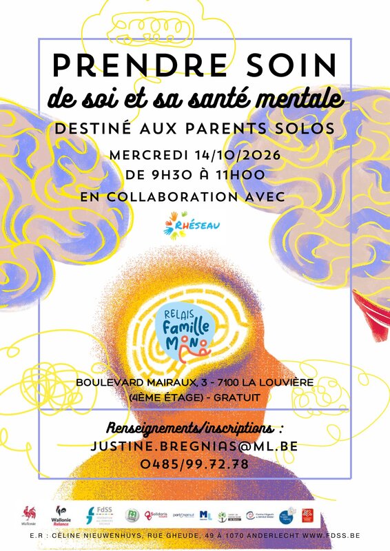 Stages,cours Relais Familles Mono Louvière - Prendre soin sa santé mentale