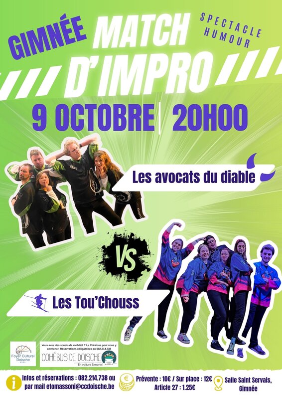 Spectacles Match D IMPRO - Avocats diable Les Tou Chouss