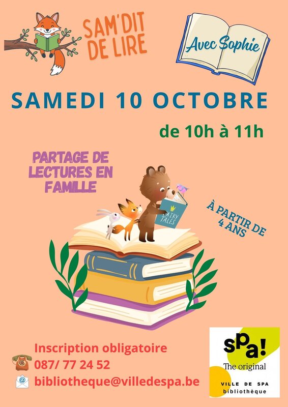 Spectacles Sam dit lire : Heure conte