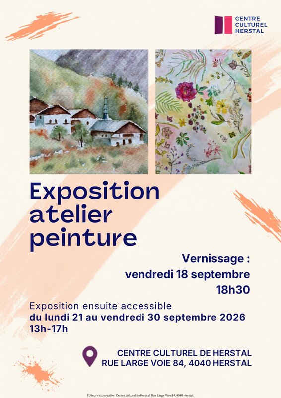 Expositions Exposition atelier peinture Centre culturel Herstal