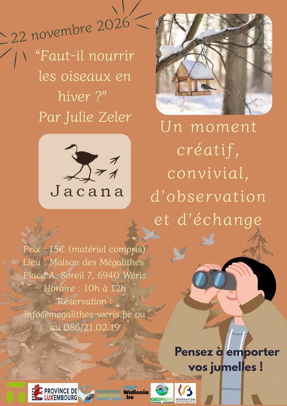 Stages,cours Atelier   Faut-il nourrir oiseaux hiver ?  