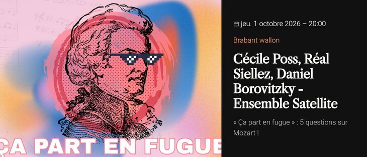 Concerts Festival Musiq3 Brabant wallon :  Ça part fugue 
