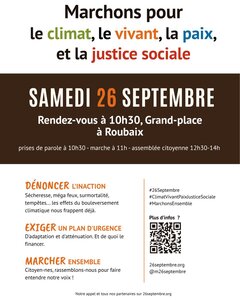 Loisirs Marche pour climat - vivant - paix - justice sociale