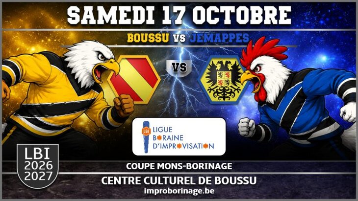 Spectacles Match d improvisation la Ligue Boraine d Improvisation (LBI) vs Jem