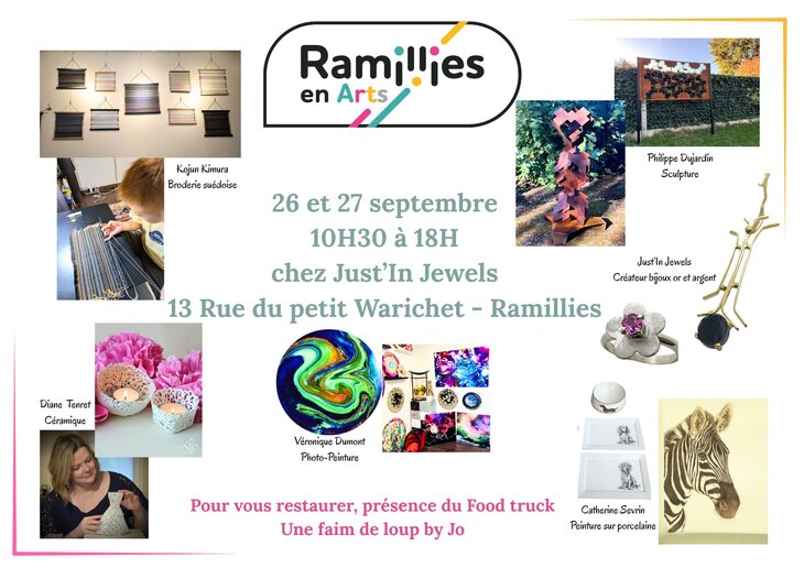 Expositions Ramillies Arts chez Just’In Jewels 6 univers artistiques découvrir