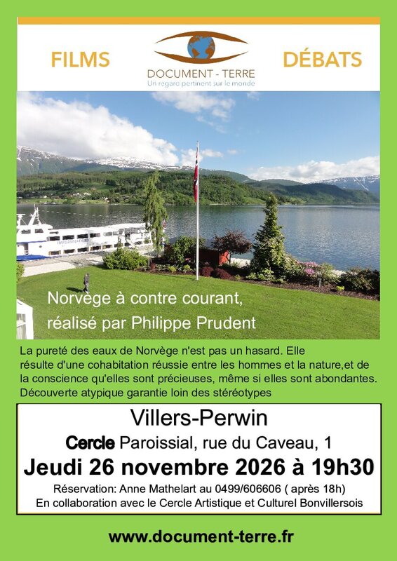 Conférences Norvège contre courant, film réalisé Philippe Prudent