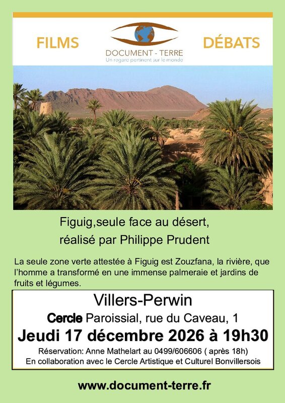 Conférences Figuig, seule face désert, film réalisé  Philippe Prudent