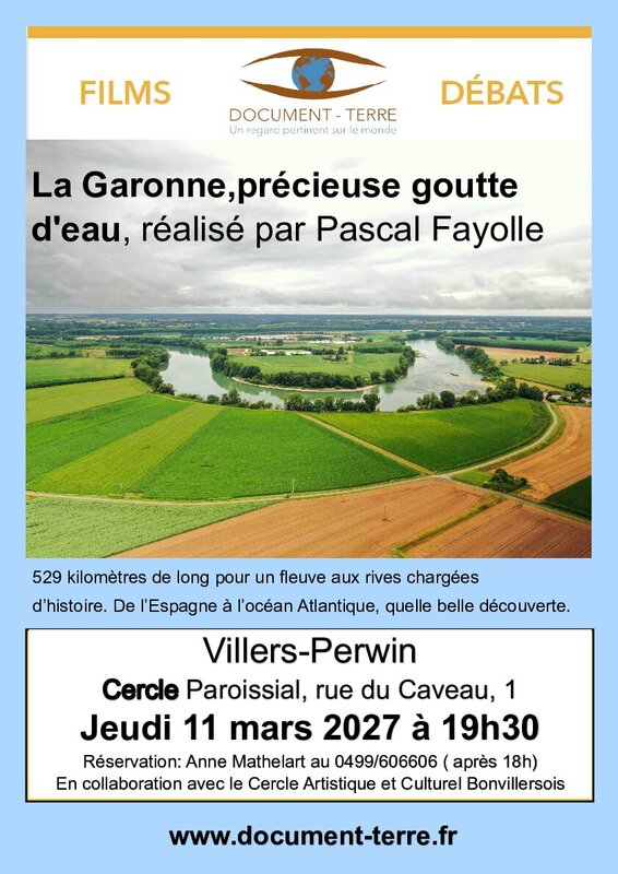 Conférences La Garonne, précieuse goutte d eau, film réalisé Pascal Fayolle