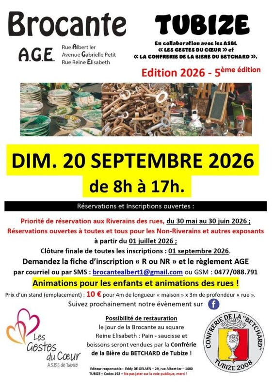  5ème Edition la Brocante  AGE 