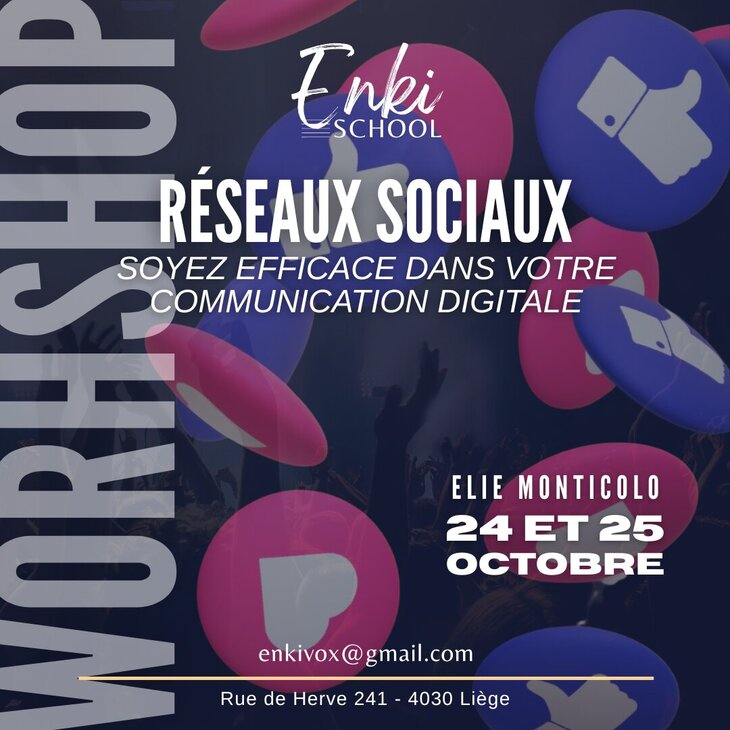 Stages,cours Workshop : Réseaux Sociaux - Accompagnement Artistique