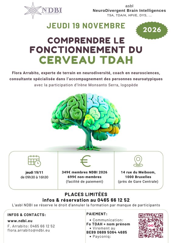 Stages,cours Formation-atelier : Comprendre fonctionnement cerveau Tdah