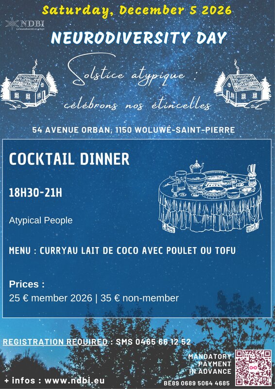Loisirs Cocktail Dinner - Neurodiversity (autisme - Tdah - - Hpi)