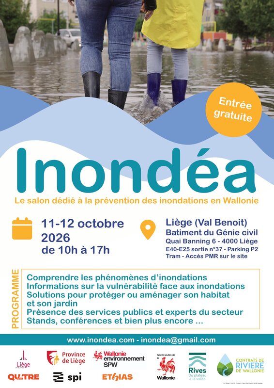 Loisirs Inondéa, salon dédié la prévention inondations Wallonie